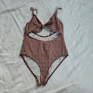 Topshop gingham swimsuit